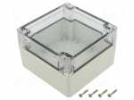 Enclosure: multipurpose | X: 120mm | Y: 120mm | Z: 75mm | ZP | light grey