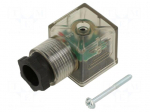 Connector: valve connector | plug | form A | 18mm | female | PIN: 2 | mPm