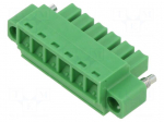 Connector: pluggable terminal block | plug | female | 8A | 160V | green