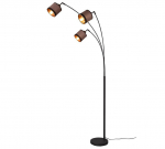 Trio Davos stāvlampa 3-pc E14 matt black/greige  R41553041 4017807574364