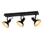 Trio-Lighting Roxie 3-pc E14 matt black/gold virziena gaismeklis