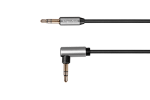 Helis&uuml;steemid ja tarvikud // Helikaablid koos pistikutega // Kabel jack 3.5 kątowy - jack 3.5 prosty sprężynka 1.8m Kruger&Matz Basic