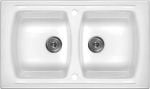 2-bowl ceramic sink