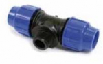 PE kompresijas trejgabals D32x1"M PP trejgabals PE caurulei, ārējā vītne