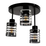 Uued tooted // SIENA 3P E27, oprawa ścienno-sufitowa, max. 3x60W, czarna, podstawa okrągła, stałe głowice lampy, r&oacute;żne poziomy