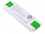 Power supply: switching | LED | 20W | 24VDC | 830mA | 198&divide;264VAC | OUT: 1