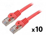 Patch cord | F/UTP | Cat: 6 | RJ45 plug,both sides | stranded | CCA | 1m
