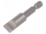 Screwdriver bit | slot | 10x1.6mm | 1/4" | Overall len: 50mm