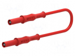 Test lead | 12A | banana plug 4mm,both sides | insulated | Len: 1m
