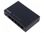 Switch Ethernet | DC socket,RJ45 socket x5 | PnP,PoE (PoE) | black