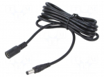 Cable | 2x0.5mm2 | DC 5,5/2,1 plug,DC 5,5/2,1 socket | straight