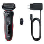 Razor Braun  Shaver 51-R1000s\t Operating time (max) 50 min, Wet & Dry, Black/Red