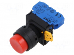 Switch: push-button | 22mm | Stabl.pos: 2 | NO | red | none | IP65 | YW