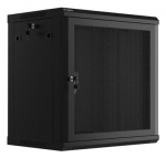 WALL-HUNG RACK CABINET 19" 12U 600X450 BLACK PERFORATED DOOR LANBERG (FLAT PACK)