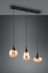 Trio Lumina piekarama lampa 3-pc E14 matt black/amber brushed steel 317000313 4017807597080
