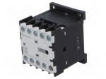 Contactor: 4-pole | NO x3 + NO | 24VDC | 9A | for DIN rail mounting