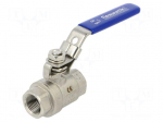 Ball valve | acid resistant steel AISI 316 | PTFE | max.63bar