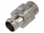 Straight terminal connector | nickel-plated brass | IP54 | Size: 16