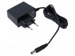 Power supply: switching | mains,plug-in | 5VDC | 3A | 15W | Out: 5,5/2,1