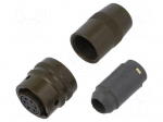 Connector: military | plug | female | PT/451 | 7.5A | 600V | PIN: 6 | olive