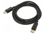 Cable | DisplayPort plug,both sides | PVC | 3m | black | Core: Cu