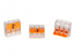 COMPACT SPLICING CONNECTOR 3 x 0.2 - 4 mm&sup2; FOR ALL WIRE TYPES