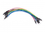 SET OF AWG BREADBOARD JUMPER WIRES - ONE PIN MALE TO MALE - 5.9" (15 cm) - 10 pcs