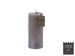 Baltic Candles "Sign of Well" / burning time 45h (60x140mm) White pearl