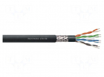 Wire | S/UTP | 4x2x0.18mm2 | 6 | stranded | 0.18mm2 | Cu | PVC | black | 500m