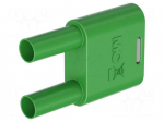 Laboratory connector: 4mm banana | 32A | green | insulated