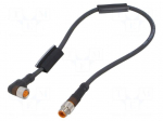 Cable: for sensors/automation | M8 | PIN: 3 | 0.3m | plug | 30VDC | 4A