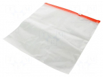Slider bag | L: 280mm | Width: 270mm | Thick: 70um | transparent | 50pcs.