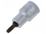 Socket: Torx&reg;-bit | TX27 | 1/2" | Chrom-vanadium steel | ITX 19 | 55mm