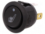 ROCKER | SPST | Pos: 2 | OFF-ON | 20A/14VDC | black | LED 14VDC,point