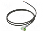 Cable: for sensors/automation | M12 | PIN: 4 | angled | 1m | plug | 30VDC