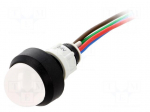 Indicator: LED | prominent | 24VDC | 24VAC | Cutout: &Oslash;13mm | IP40