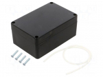 Enclosure: multipurpose | X: 70mm | Y: 105mm | Z: 45mm | ABS | black | IP65