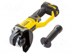 Angle grinder | battery | 0&divide;8.5krpm | 125mm | 18VDC | Features: 1 gear