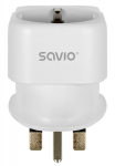 Power adapter SAVIO Travel adapter EU socket &ndash; UK plug