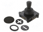 Joystick | Stabl.pos: 1 | DC load @R: 4A/30VDC | Contacts: SPDT x4