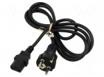 Cable | H05VV-F | 3x0.75mm2 | CEE 7/7 (E/F) plug,IEC C13 female