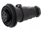 Connector: circular | plug | female | PIN: 6 | 5A | 277V | IP68,IP69K