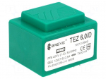 Transformer: encapsulated | 6VA | 400VAC | 12V | 500mA | Mounting: PCB