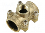 Splice terminal: fixing clamp | with side outlet | brass | BRASS