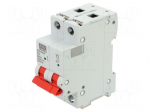 Circuit breaker | 230/400VAC | Inom: 10A | Poles: 2 | Charact: D | 6kA