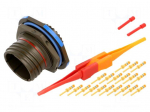 Connector: military | socket | male | PIN: 19 | straight | crimped | 7.5A