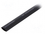 Heat shrink sleeve | 3: 1 | 12mm | L: 1m | black | polyolefine