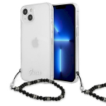 Guess GUHCP13MKPSBK Hardcase for iPhone 13 / 14 / 15 6,1" / Transparent Black Pearl
