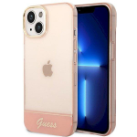 Guess GUHCP14MHGCOP Hardcase Translucent for iPhone 14 Plus / 15 Plus 6.7" / pink