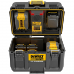 DEWALT ToughSystem 2.0 Charger Box DWST83471, charging station black, simultaneous charging of 2 18V XR / 54V FLEXVOLT batteries
